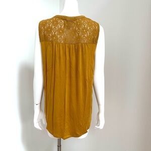 Knox Rose Mustard Lace-Back Blouse